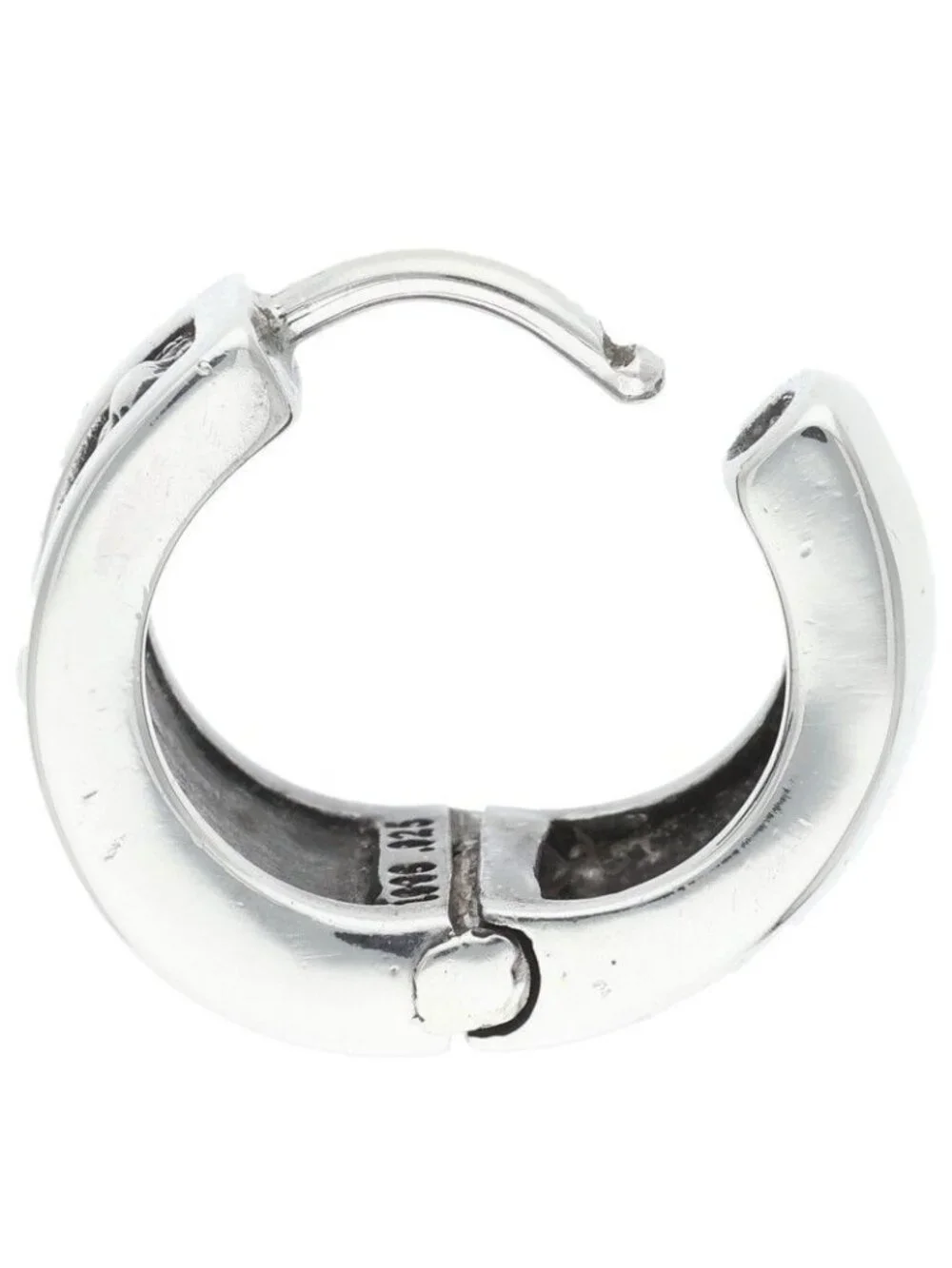 Chrome Hearts Narrow V-chx Chx Silver Earrings